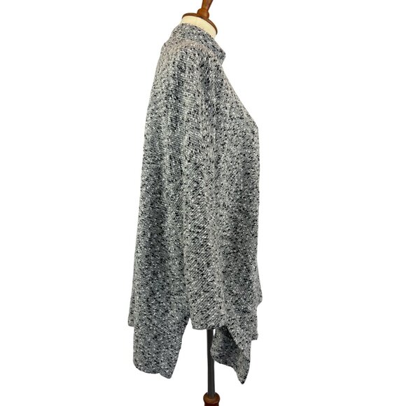 Lou & Grey Loft Womens M Knit Tunic Sweater Black White Mock Neck - Picture 4 of 10